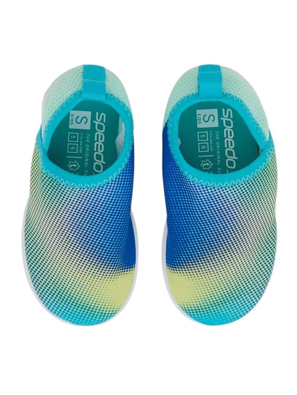 NWT Speedo Kids Teal, Blue & Yellow Gradient Water Shoes
